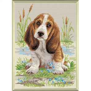 Riolis Diamond Mosaic Embroidery Kit - Basset Hound