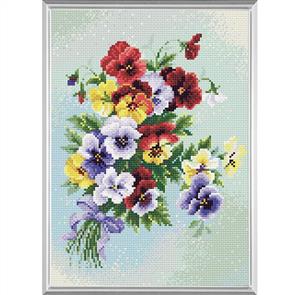 Riolis Diamond Mosaic Embroidery Kit - Pansy Medley