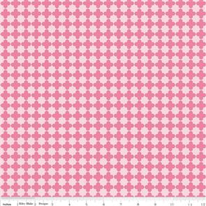 Riley Blake Quatrefoil - 345 Pink/Hot Pink