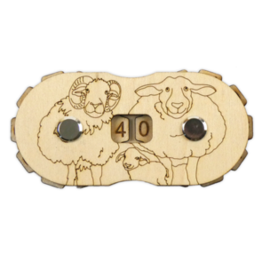 Emma Ball Felted Sheep Wooden Row Counter