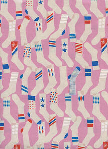 Cotton & Steel Kicks /Melody Miller Pink Socks