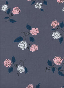 Cotton & Steel Steno Pool /Kim Kight Roses Shadow