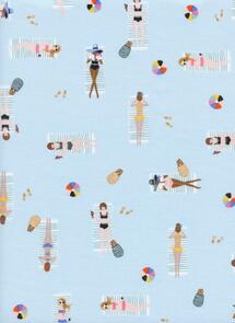 Cotton & Steel Amalfi /Rifle Paper Co. Sun Girls - Sky