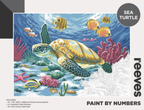Reeves Paint by Number - Landscape Sea Turtle