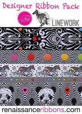 Tula Pink Tula Pink Linework - Designer Ribbon Pack