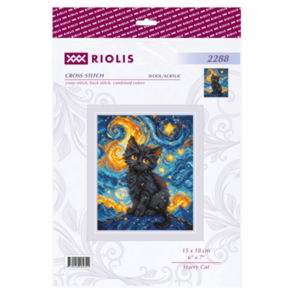 Riolis Counted Cross Stitch Kit - 2288 Starry Cat