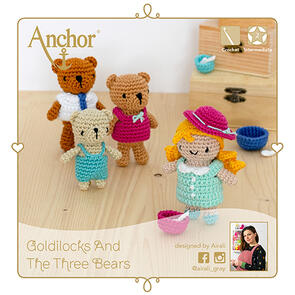 Anchor Crochet Kit: Amigurumi Goldilocks & 3 Bears
