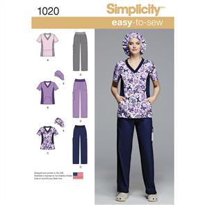 Simplicity Pattern 1020 Women's and Plus Size Scrubs