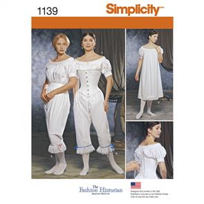 Simplicity Pattern 1139 Women's Civil War Undergarments