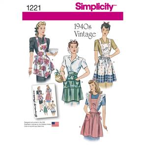 Simplicity Pattern 1221 Women's Vintage Aprons