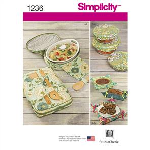 Simplicity Pattern 1236 Casserole Carriers, Gifting Baskets and Bowl Covers
