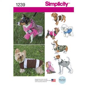 Simplicity Pattern 1239 Dog Coats in Three Sizes