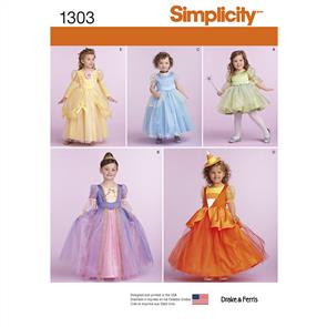 Simplicity Pattern 1303 Toddlers' and Child's Costumes