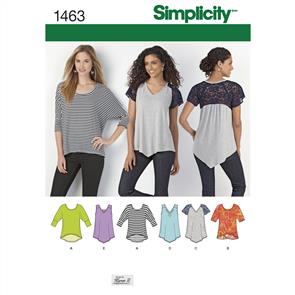 Simplicity Pattern 1463 Women's Knit Tops