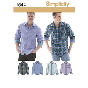 Simplicity Pattern 1544 Men's Shirt with Fabric Variations