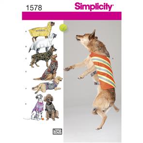 Simplicity Pattern 1578 Large Size Dog Clothes