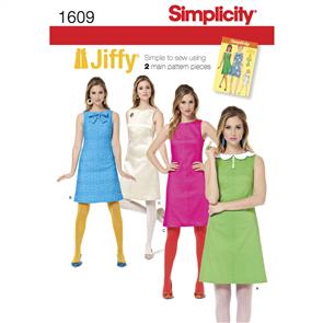 Simplicity Pattern 1609 Women's Jiffy 1960's Vintage Dress