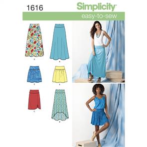 Simplicity Pattern 1616 Women's Knit or Woven Skirts