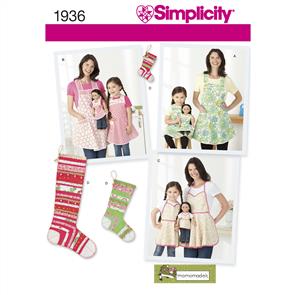 Simplicity Pattern 1936 Child's & Women's Aprons