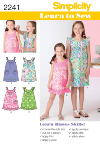 Simplicity Pattern 2241 Learn to Sew Child's & Girl's Dresses