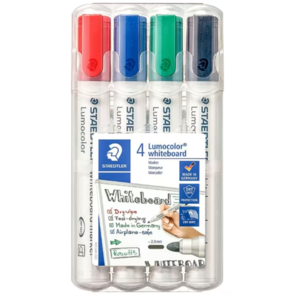 Staedtler Lumocolor Whiteboard Markers Bullet Tip - 4 Assorted Colours