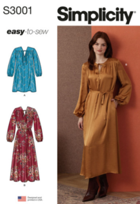 Simplicity Sewing Pattern Misses' Dresses S3001