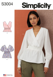 Simplicity Sewing Pattern Misses' Top with Sleeve Variations S3004