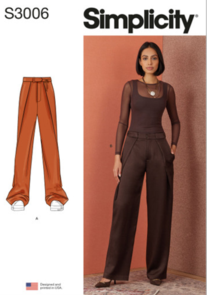 Simplicity Sewing Pattern Misses' Pants S3006