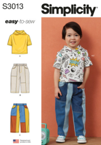 Simplicity Sewing Pattern Toddlers' Hooded T-Shirt and Jeans