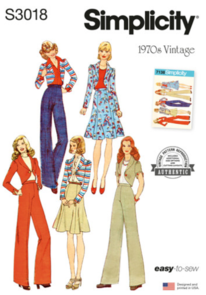 Simplicity Sewing Pattern 1970s Misses' Pants, Skirt and Jacket S3018