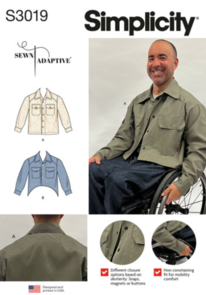 Simplicity Sewing Pattern Unisex Adaptive Shacket by Sewn Adaptive S3019