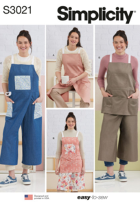 Simplicity Sewing Pattern Misses' Aprons and Pant Aprons S3021