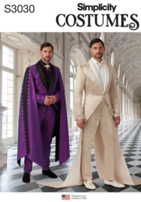 Simplicity Sewing Pattern Men's Costume Suits S3030