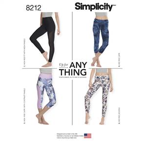 Simplicity Pattern 8212 Pattern 8212 Women's Knit Leggings