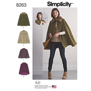 Simplicity Pattern 8263 Women's Capes and Capelets