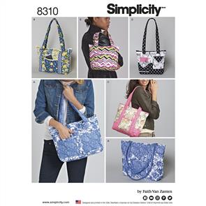 Simplicity Pattern 8310 Quilted Bags in Three Sizes