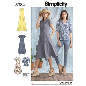 Simplicity Pattern 8384 Women’s Dress with Length Variations and Top