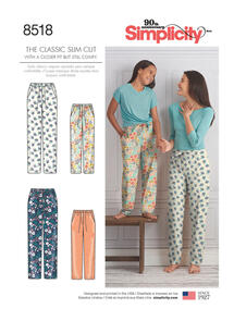 Simplicity Sewing Pattern Girls' & Misses' Slim Fit Lounge Pants