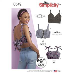 Simplicity Pattern 8549 Women’s' Bra Tops