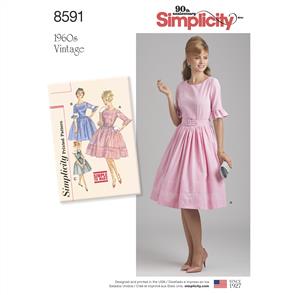 Simplicity Pattern 8591 Women’s / Petite Women’s Vintage Dress