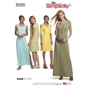 Simplicity Pattern 8595 Women’s Knit Dresses