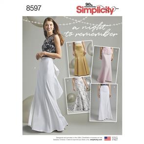Simplicity Pattern 8597 Women's Special Occasion Skirts