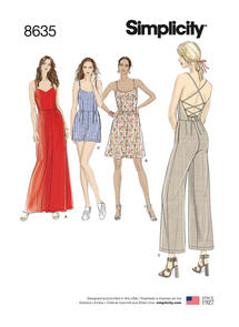 Simplicity Sewing Pattern Misses' Dress, Jumpsuit and Romper