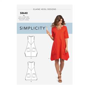 Simplicity Pattern 8640 Women’s / Plus Size Dress or Tunic