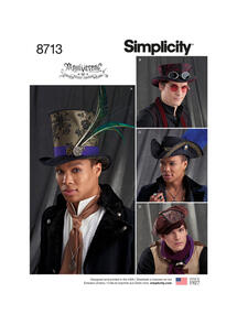 Simplicity Sewing Pattern Men's Hats in Three Sizes