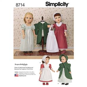 Simplicity Pattern 8714 18" Doll Clothes