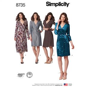 Simplicity Pattern 8735 Women’s / Petite Women’s   Wrap Dress