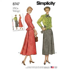 Simplicity Pattern 8747 Women's Vintage Suit