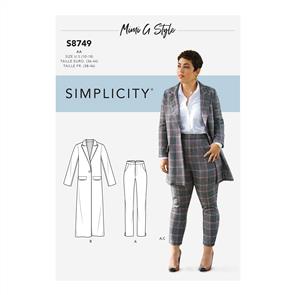 Simplicity Pattern 8749 Women’s / Plus Size Mimi G Style Coat and Pant