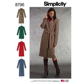 Simplicity Pattern 8796 Misses/ Petite Lined Coat